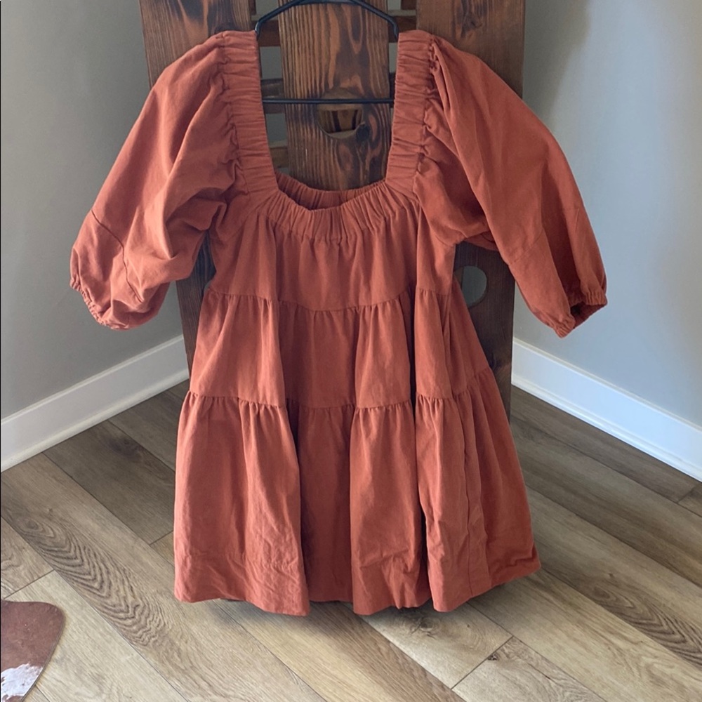 OneWay ranchwear mini dress with puff sleeves - Picture 2 of 4